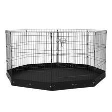 Canine Enclosure 8 Panels Dog Playpen W/ Mat 30"H x 24"W Collapsible Pet