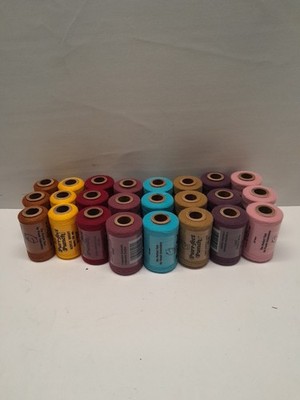 Purr-fect Punch Embroidery Thread 100% Acrylic Yarn Lot Of 24 Various Colors VTG