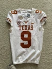 GAME WORN USED TEXAS LONGHORNS FOOTBALL JERSEY SIZE #9 SEC PATCH