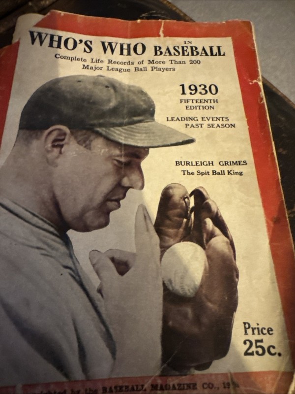 Who’s Who Baseball 1930 Fifteenth Edition