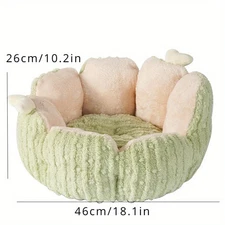 Fluffy Cat Dog Bed Warm Plush House Basket Cushion Winter Puppy Pet Supplies