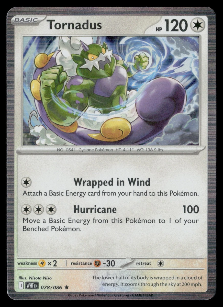 tornadus pokemon card value - 129/142 this attack does 20 damage to each of your opponents Benched Pokmon Tornadus V Basic Hp 210