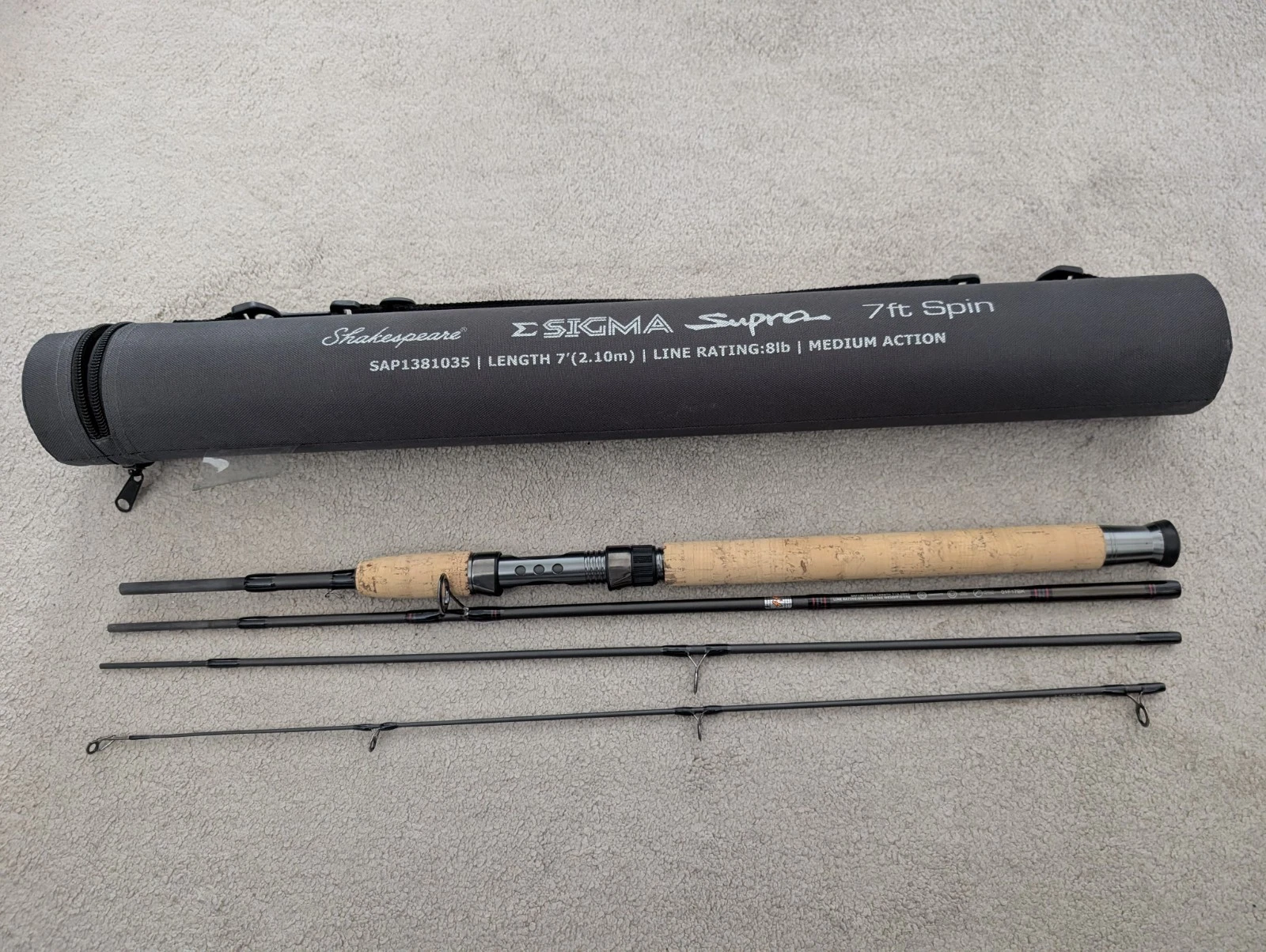 Shakespeare Sigma Supra 4pc Spinning Rod 7ft 2-15g