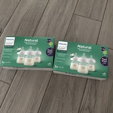 Philips Avent Glass Baby Bottle with Natural Response Nipple - 4oz 5 Pack