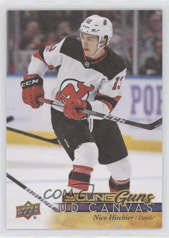 2017-18 Upper Deck UD Canvas Young Guns Nico Hischier #C211 Rookie RC fb7