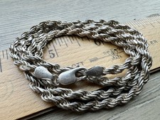 Sterling Silver FAS 22 Twisted Rope Chain Necklace 29.1 Grams