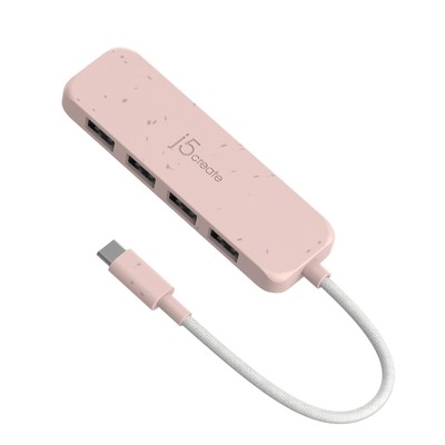 j5create 4-in-1 USB-C to 4-Port Type-A Hub (Eco-Friendly) 4 USB-A 10Gbps 10Gbps