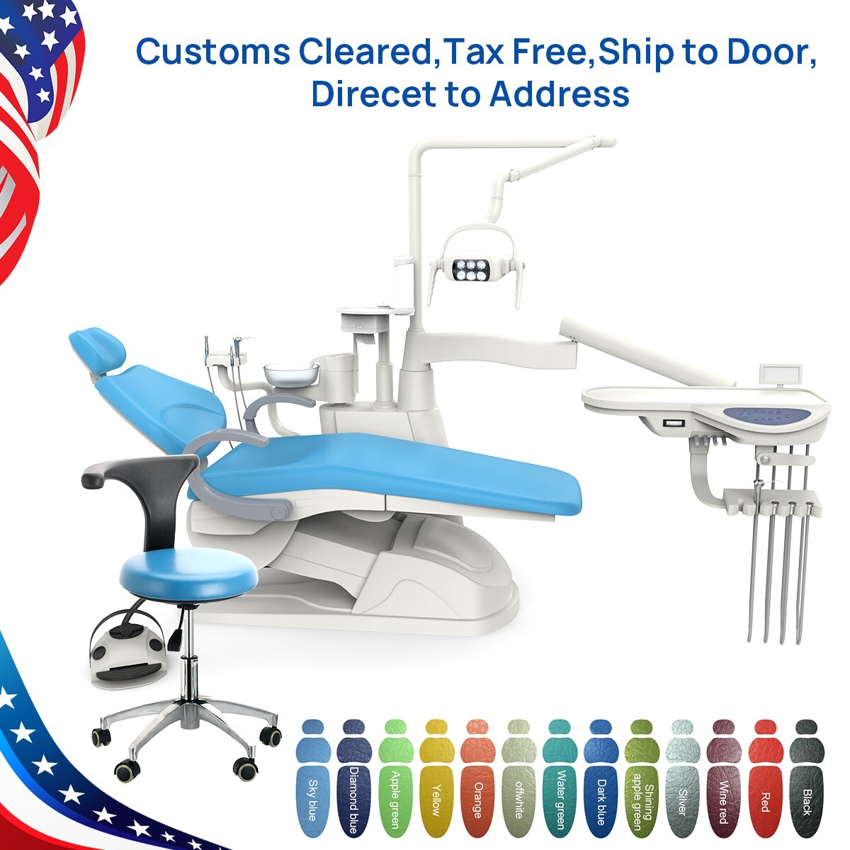 Dental Unit Chair FDA Ce Approved PU Leather Computer Control - Dental