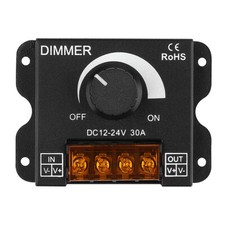 LED Dimmer Knob ON/OFF Switch PWM Dimming 0 -100 for DC 12V-24V LED Strip Light