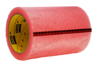3M Scotch 6'' x 72 yd Premium Label Protection Tape 821 Pink, 2.5 mil