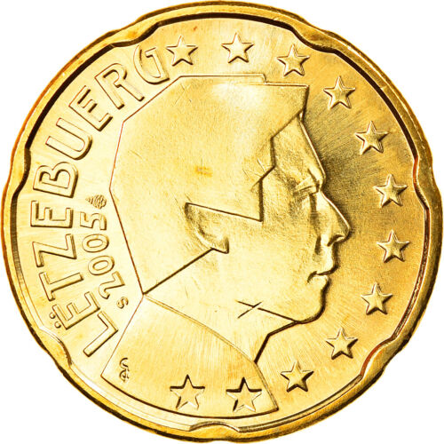 [#819262] Luxemburg, 20 Euro Cent, 2005, Utrecht, STGL, Messing, KM:79 - Bild 1 von 2