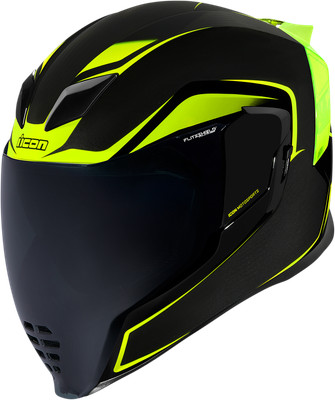 Hi Viz Icon Airflite Crosslink Helmet Medium - 0101-14073