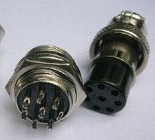 1set 8 Pin Male Female Panel Chassis Connector Kit,