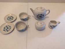 Vintage 1940  s Sonsco Children  s China Tea Set 7 Pieces NOT COMPLETE
