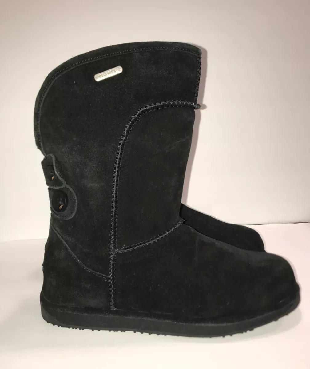 EMU Australia Charlotte Black Sheepskin Suede Leather Boots Women s Size 7
