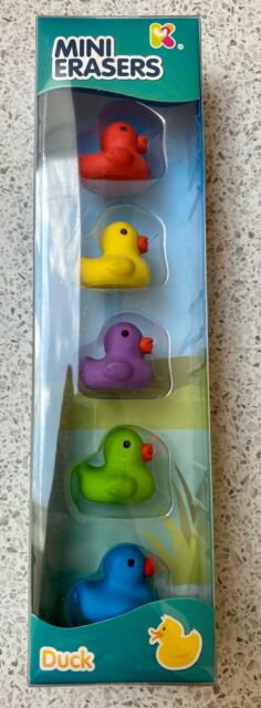 Mini Duck Erasers Pack Of 5 Stationery School Toy Gift Craft Novelty Childs Kids For Sale Online Ebay