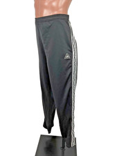 Vtg 90s ADIDAS Breakaway TEAR AWAY SNAP FLAG TAG 3 STRIPE WARM UP TRACK PANTS XL
