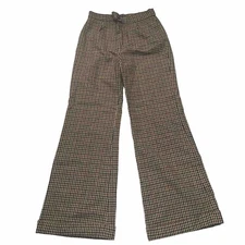 Vintage 70s Wool Trousers Pants 28 Wide Leg High Waisted Disco Grunge Hippie
