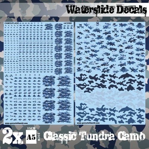 Waterslide Decals Classic Tundra Camo Miniature Sticker Hobby