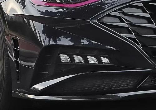 2 PIEZAS DRL LED luz de circulación diurna parachoques lámpara antiniebla para Hyundai Sonata 2020-2023 - Imagen 10 de 12