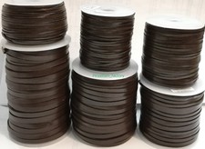 LEDERBAND,Flaches Lederschnur,Echtleder,vesrschiedene Größe/Länge Wählbar/BRAUN-