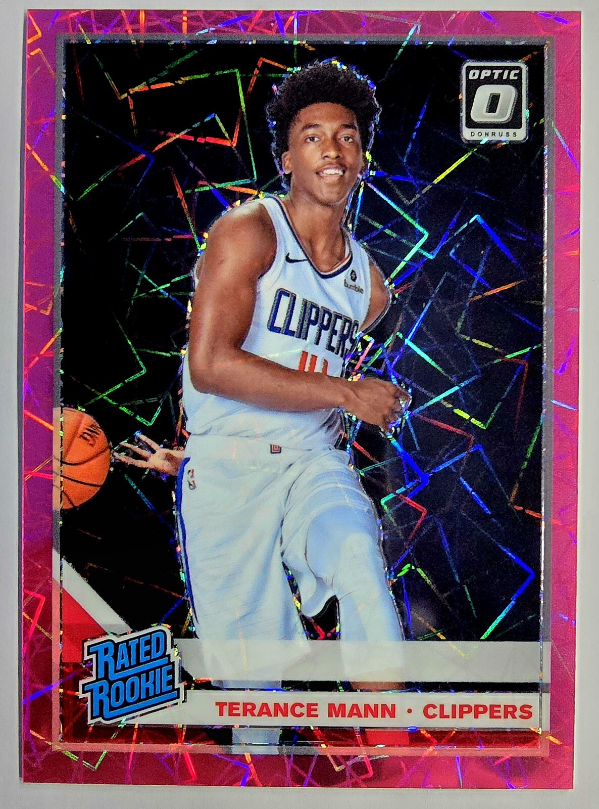 2019-2020 Optic Rated Rookie Pink Velocity SSP Terance Mann 60/79 #165 Clippers