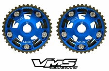 VMS HONDA ACURA B SERIES ENGINES ADJUSTABLE BILLET CAM GEARS PAIR QTY 2 BLUE