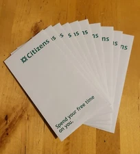 10 Pack CITIZENS BANK CASH MONEY ENVELOPES Budgeting Adhesive Seal 6.5x3.5in NEW