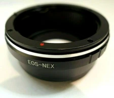 Canon EOS EF S mount lens adapter to Sony NEX E mount cameras ILCE a6500 a6300