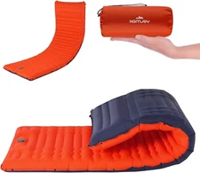 4 Inch Inflatable Sleeping Mat Lightweight Waterproof Camping Built-in Pump Air