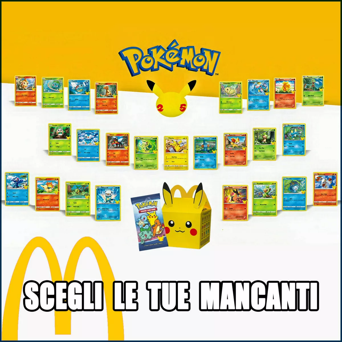 POKEMON McDonalds 25 TH Non HOLO ITA Cards mc donald NEW PROMO