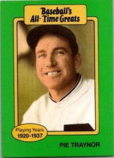 1987 Hygrade All-Time Greats Baseball # Pie Traynor
