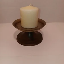 Vintage Brass Candle Holder 3' Wide 2 -1/4" High Candle Not Included