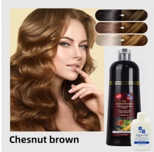 BNM Health 3 in 1 Hair Dye Shampoo Instant Gray Coverage Herbal 500mL Men Women