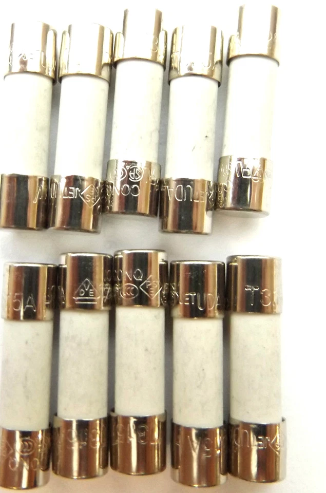 LITTELFUSE, CONQUER, BUSSMAN Fuse 3.15a 20mm HBC Antisurge/ Time delay T3.15A H 250v Ceramic x10pcs