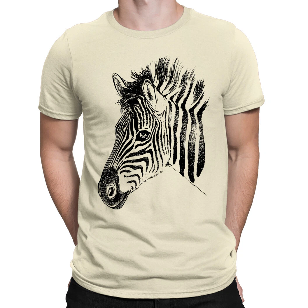 Zebra Mens T Shirt Screen Printed eBay