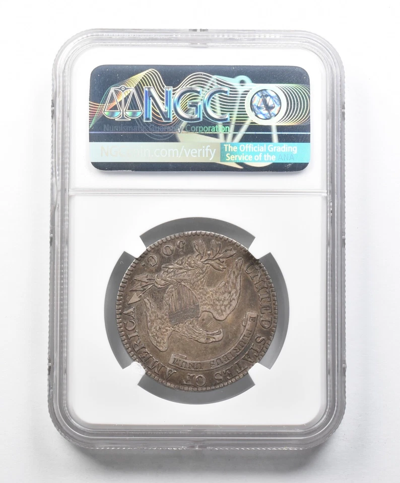 VF35 1819/8 Large 9 Capped Bust Half Dollar O-102 NGC *1547 - Image 2 of 3