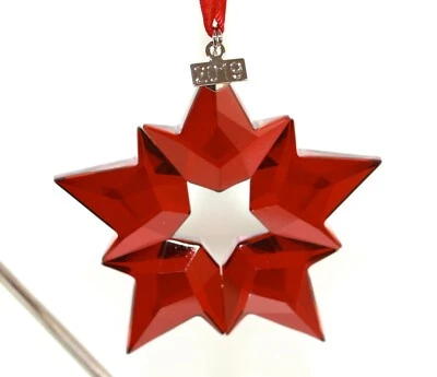 Swarovski Estrella Navidad Festtag Ornamento 2019 Rojo Original Nuevo - Imagen 1 de 4