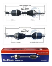 For Chevy GMC Jimmy Sonoma Isuzu Hombre Pair Front CV Axle Shafts SurTrack Set