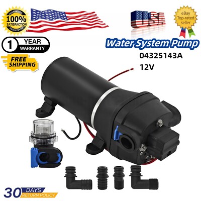 Aftermarket 04325143A 12V Water System Pump 4.5GPM 40PSI For Flojet US FREE SHIP