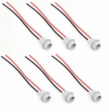 Universal 194 T10 Bulb Socket Pigtail for Flat Panels - Set of 6