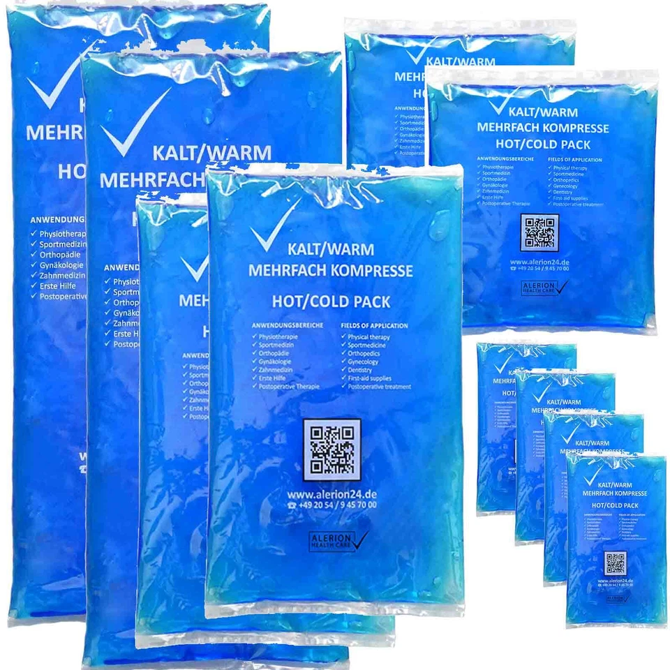 ALERION Kalt Warm Kompressen Spar Set Mehrfachkompressen 10 teiliges Set mit verschieden
