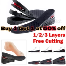 Men Women Shoe Insoles Invisible Height Increase Heel Lift Taller Inserts Pad US