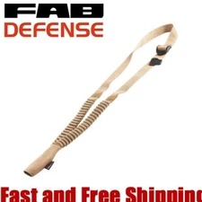 FAB Defense Bungee Single Point Adjustable Tactical Shotgun / Rifle Sling - FDE