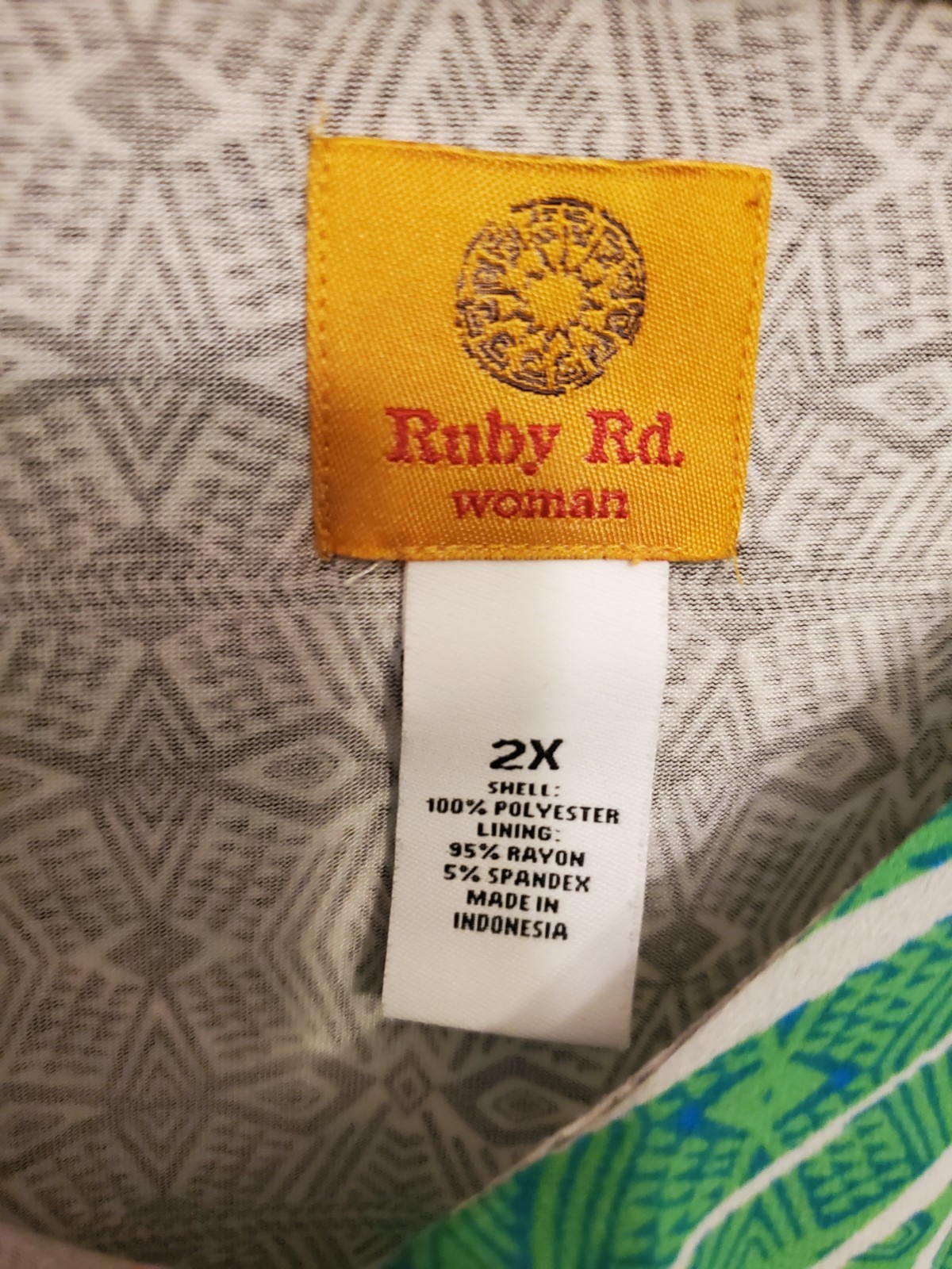 Ruby Road Tropical Print Pullover Top Size 2X Sco… - image 3