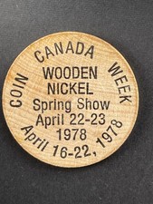 Manitoba Canada Wooden Nickel Coin Club Inc Vintage Coin 1978
