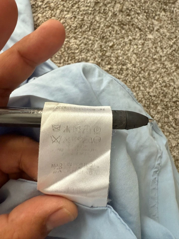 Camisa de algodón Balenciaga Paris azul claro talla 16/42 Foto 4 de 4