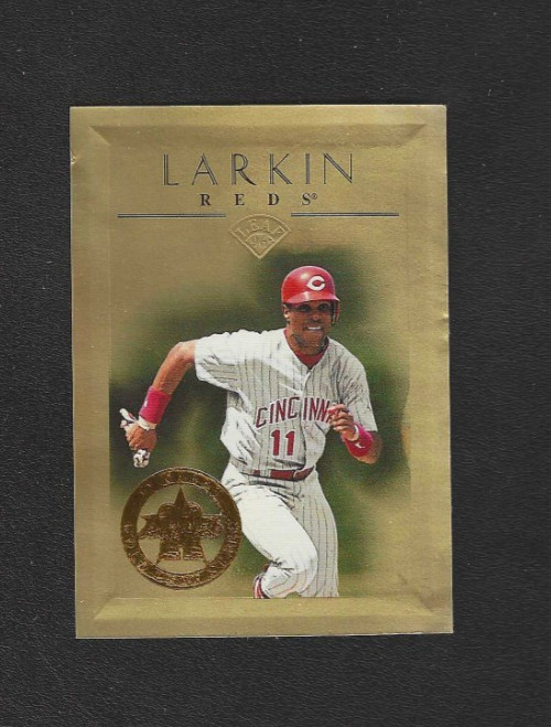 1996 Leaf Barry Larkin 22K Gold Leaf Stars /2500 - Cincinnati Reds