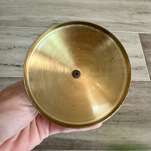 Vintage Paden City Smaragd Glo grün Glas Messing bedeckt Schale mit Bakelit Griff - Bild 6 von 10