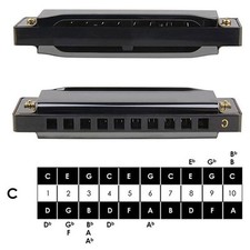 10 Holes C Key Harmonica For Beginners Students Portable Mouth Organ Small Wind